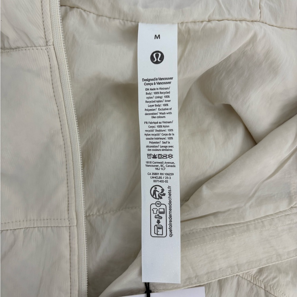 Lululemon Women’s InsulEight Cold-Weather Run Shell Light Ivory - Picture 13 of 17